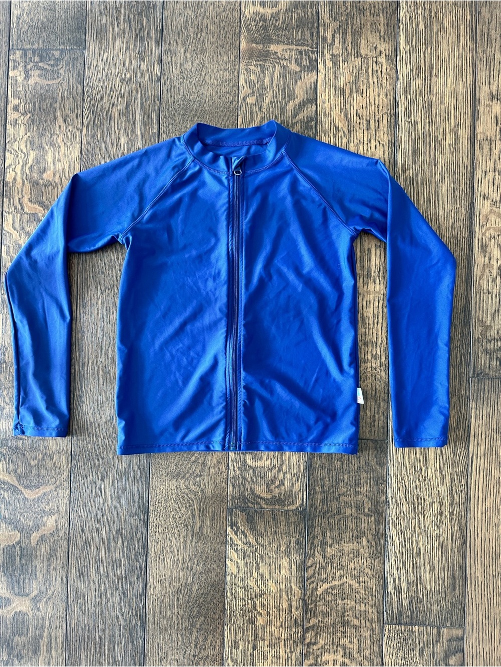 Royal Blue Long Sleeve Zip-Up Rash Guard by Swimzip.